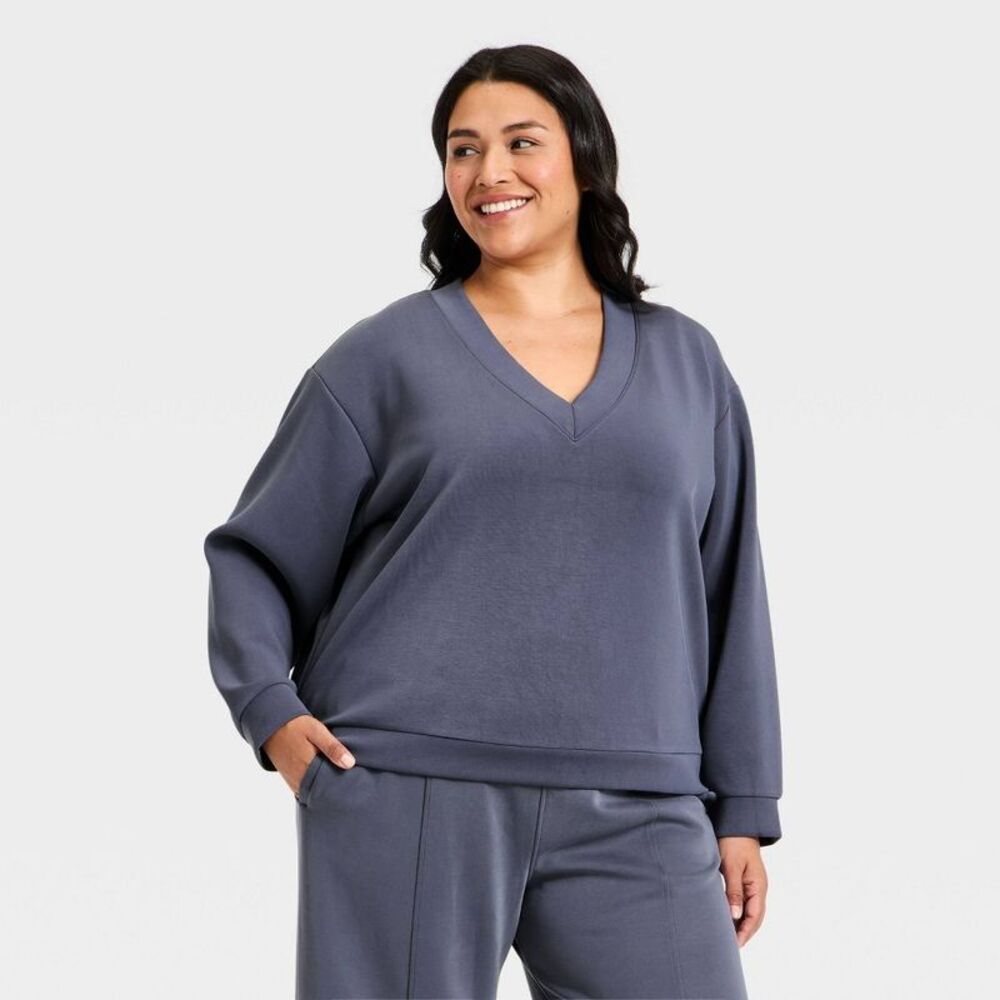 Women's Sandwash Sweatshirt - A New Day Blue XXL